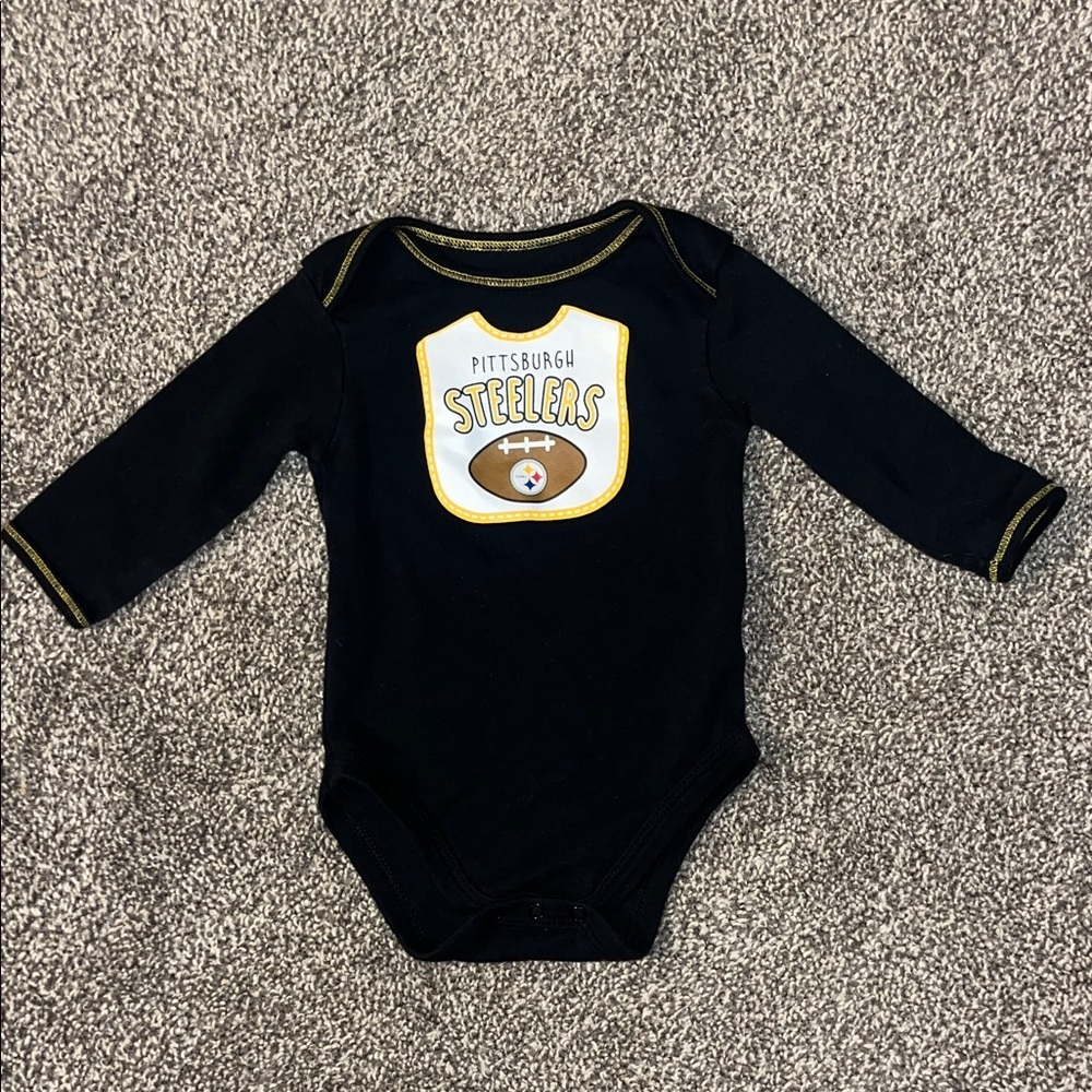Infant Black Long Sleeve Bodysuit